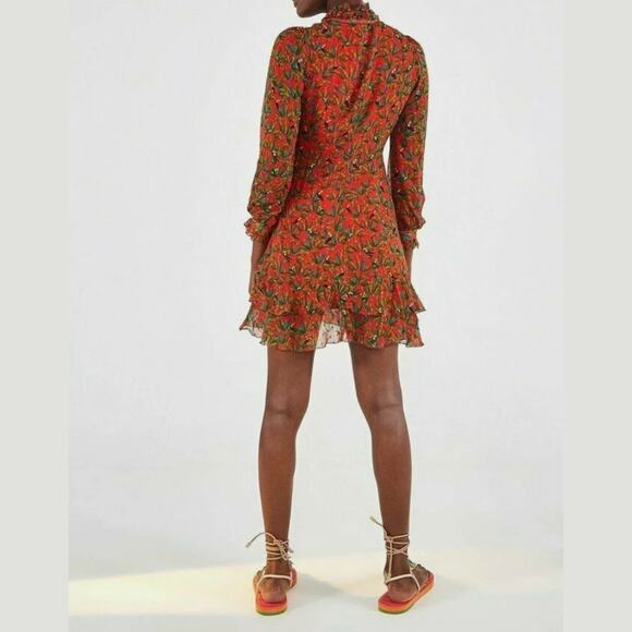 Farm Rio Medium Tucano Paradise Dress | Ruffle Mini, Parrot Print, Tropical - Picture 3 of 8